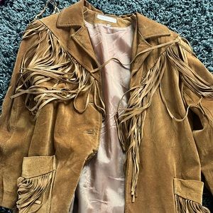 Brown fringed jacket